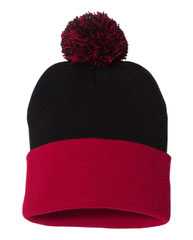 12" Pom-Pom Cuffed Beanie