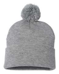 12" Pom-Pom Cuffed Beanie