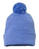 12" Pom-Pom Cuffed Beanie