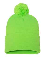 12" Pom-Pom Cuffed Beanie
