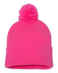 12" Pom-Pom Cuffed Beanie