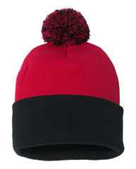 12" Pom-Pom Cuffed Beanie