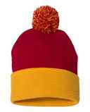 12" Pom-Pom Cuffed Beanie