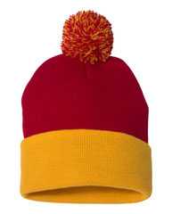 12" Pom-Pom Cuffed Beanie