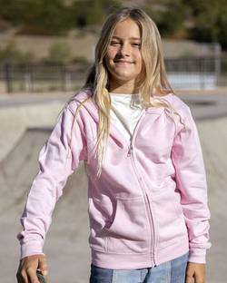 Youth Midweight Full-Zip Hooded Sweatshirt Youth Midweight Full-Zip Hooded Sweatshirt