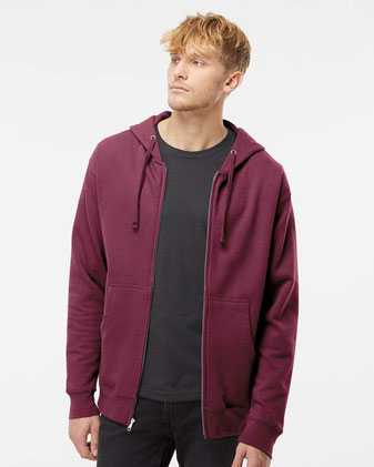 Midweight Full-Zip Hooded Sweatshirt