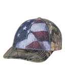 Camo with Flag Sublimated Front Panels Cap
