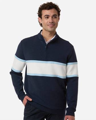 Men's Owen Quarter-Zip Colorblock Pullover