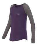 Women’s Preppy Patch Slub Long Sleeve T-Shirt