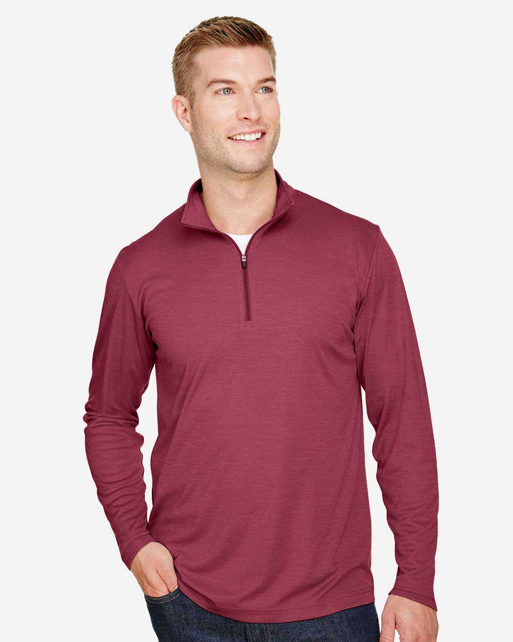 Team 365 Zone Sonic Heather Performance Quarter-Zip Pullover TT31H