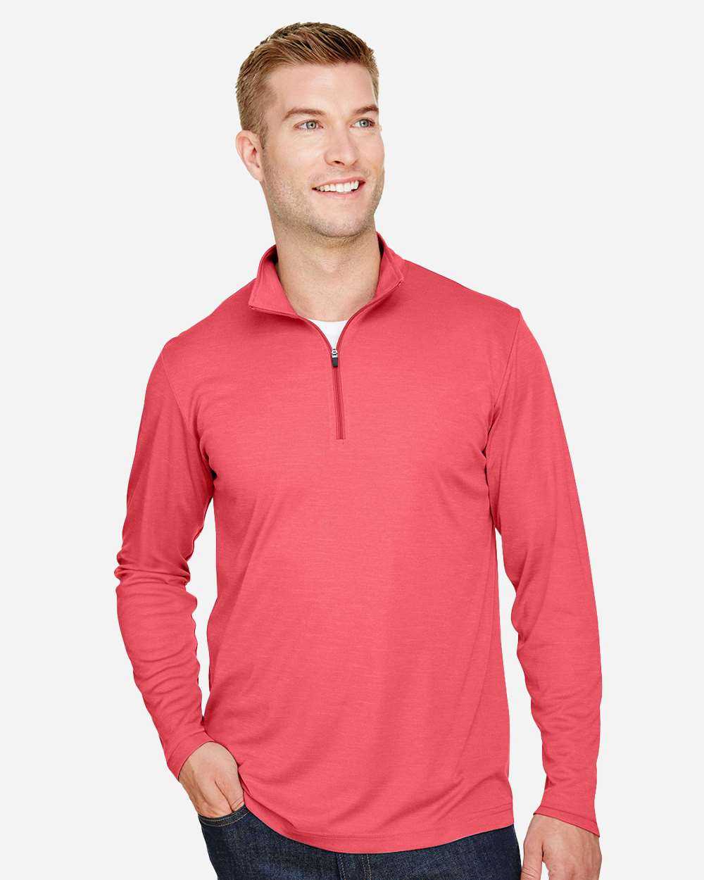 Team 365 Zone Sonic Heather Performance Quarter-Zip Pullover TT31H