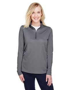 Team 365 Women's Zone Sonic Heather Performance Quarter-Zip Pullover TT31HW Team 365 Women's Zone Sonic Heather Performance Quarter-Zip Pullover TT31HW