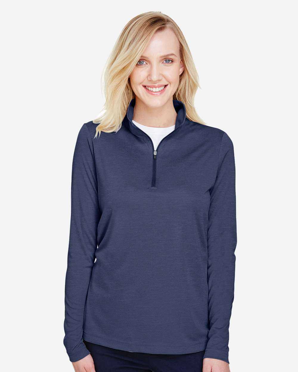Team 365 Women's Zone Sonic Heather Performance Quarter-Zip Pullover TT31HW