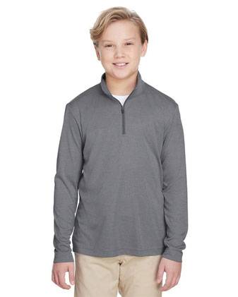Team 365 Youth Zone Sonic Heather Performance Quarter-Zip Pullolver TT31HY