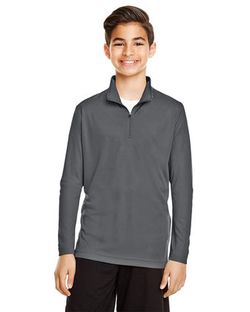 Team 365 Youth Zone Performance Quarter-Zip Pullover TT31Y Team 365 Youth Zone Performance Quarter-Zip Pullover TT31Y