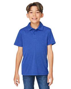 Youth Zone Sonic Heather Performance Polo Youth Zone Sonic Heather Performance Polo