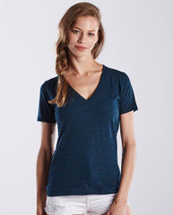 US Blanks Women's V-Neck Overdyed Tee US2228