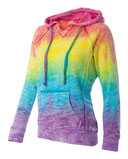 MV Sport Women’s Courtney Burnout V-Notch Hooded Sweatshirt W1162