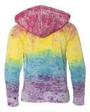 MV Sport Girls’ Courtney Burnout V-Notch Hooded Sweatshirt W1162Y