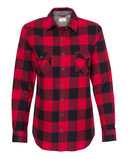 Women's Vintage Brushed Flannel Long Sleeve Shirt