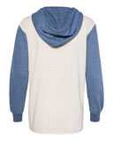 Women’s French Terry Hooded Pullover with Colorblocked Sleeves