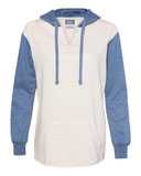 Women’s French Terry Hooded Pullover with Colorblocked Sleeves