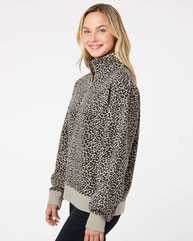 Women's Sueded Fleece Quarter-Zip Sweatshirt