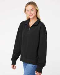 Women's Sueded Fleece Quarter-Zip Sweatshirt