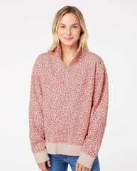 Women's Sueded Fleece Quarter-Zip Sweatshirt