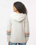 Women's Striped Sleeves Full-Zip Hooded Sweatshirt