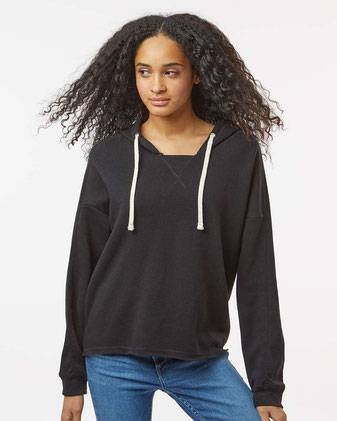 MV Sport Women's Angel Fleece Crop Hooded Sweatshirt W23101