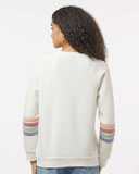 MV Sport Women's Striped Sleeves Crewneck Sweatshirt W23152