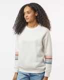 MV Sport Women's Striped Sleeves Crewneck Sweatshirt W23152